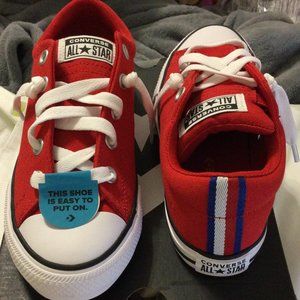Converse Sneakers CTAS Street Slip On Red White Blue VHTF UNISEX Kid's Size 3